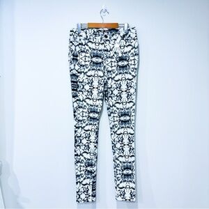 VERO MODA‎ White & black floral skinny jeans